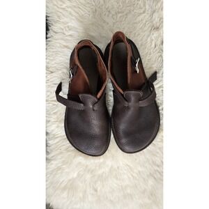 ShoeBeeDo Handmade Leather Ankle Shoes Brown Buckle Strap Comfort Unisex12E Wide